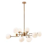 Luminosa Lighting Luminosa Erich Globe Ceiling Pendant Brass, 12 Light, E14