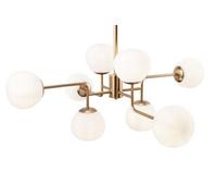 Luminosa Lighting Luminosa Erich Globe Ceiling Pendant Brass, 8 Light, E14