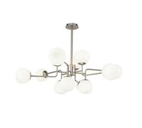 Luminosa Lighting Luminosa Erich Globe Ceiling Pendant Nickel, 12 Light, E14