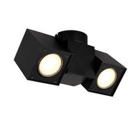 Luminosa Lighting Luminosa Erin Twin Ceiling Spotlight Matt Black 2X Gu10