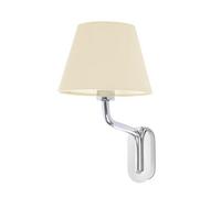 Eterna Wall Light with Shade Chrome E27 Netlighting Grey One Size