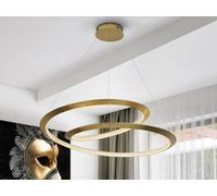 Luminosa Lighting Luminosa Eternity Integrated Led Pendant Ceiling Light Gold Dimmable 3000K Remote Control - Uk Stock