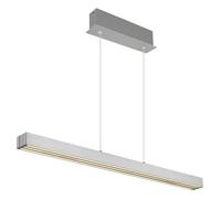 Globo LED hanging light Ethan, aluminium-coloured, metal, 150 cm, extendable