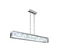 Luminosa Lighting Luminosa Euphoria Linear Pendant 2 Light T5 Wire, Polished Chrome, Opal White Glass, Not Led, Cfl Compatible