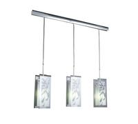 Luminosa Lighting Luminosa Euphoria Linear Pendant 3 Light L1/sgu10, Polished Chrome/opal White Glass