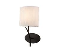 Luminosa Lighting Luminosa Eve Wall Lamp Switched 1 Light E27, Anthracite With White Oval Shade