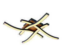 Luminosa Lighting Luminosa Evita Integrated Led Semi Flush Ceiling Light Black 4X Led 3000K