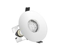 Luminosa Lighting Luminosa Evofire Fir Downlight 70-100mm Cutout Ip65 Polished Chrome Round + Gu10 Holder & Insulation Guard