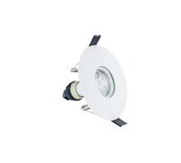 Luminosa Lighting Luminosa Evofire Fir Downlight 70-100mm Cutout Ip65 White Round + Gu10 Holder