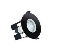 Luminosa Lighting Luminosa Evofire Fir Downlight 70mm Cutout Ip65 Black Round + Gu10 Holder & Insulation Guard