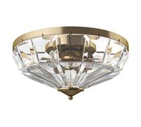 Luminosa Lighting Luminosa Facet Neoclassic Bowl Semi Flush Ceiling Light Gold