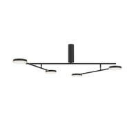 Luminosa Lighting Luminosa Fad Modern 2 Arm Bar Integrated Led Semi Flush Ceiling Light Black 3000K 1450Lm
