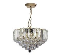 Luminosa Lighting Luminosa Fargo 3 Light Ceiling Pendant Acrylic, Brass, E14