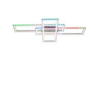 Luminosa Lighting Luminosa Felix60 Integrated Led Semi Flush Ceiling Light Steel 1X 4W Led 2700-5000K, 1X 5W Led Rgbk Dimmable