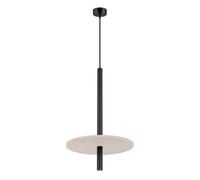 SOLLUX lighting Felt Steel Pendant Light Ceiling Lamp 1 Bulb LED Light Bulb Black Beige Feltro