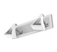 Luminosa Lighting Luminosa Filippo Linear Spot Light 2 Light Led 10W 3000K, 900Lm, Matt White/polished Chrome, 3Yrs Warranty