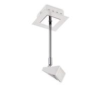 Luminosa Lighting Luminosa Filippo Telescopic Spot Light 1 Light 5W 3000K, 450Lm, Matt White/polished Chrome
