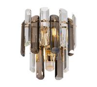 Luminosa Lighting Luminosa Flare Neoclassic Glass & Crystal Wall Lamp Gold