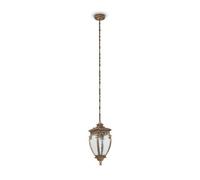 Luminosa Lighting Luminosa Fleur Outdoor Pendant Ceiling Light Black With Gold, Ip44