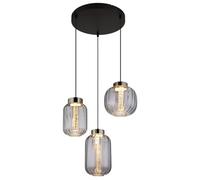 Luminosa Lighting Luminosa Fluoro Cluster Pendant Ceiling Light Matt Black 3X Led 3000K