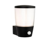 Luminosa Lighting Luminosa Forbes Wall Light With Pir Black With White Duplex Polycarbonate Diffuser Ip44