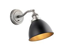 Wall Light Silver Franklin Aged Pewter Matt Black Endon 98751