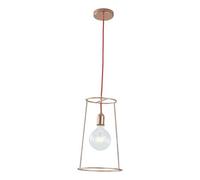 Luminosa Lighting Luminosa Frida Wire Frame Pendant Ceiling Light Pink Gold 25X42.5Cm