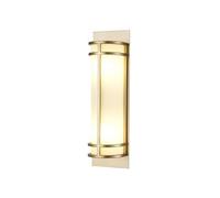 Feiss Fusion Glass Flush Wall Light - Natural Brass