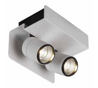 Luminosa Lighting Luminosa Fusion Surface Mounted Spotlight , Wall Light 2 X 7W Led 4000K, 1030Lm, Matt White , Black