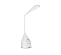 Luminosa Lighting Luminosa Fusion Touch Dimmable , Rechargable , Adjustable Table Lamp 6W Led 2700-6500K, 170Lm, White With Fan