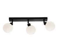 Luminosa Lighting Luminosa G9 Triple Bar Spotlight With Round Frosted Glass - Matt Black 230V Ip44 25W