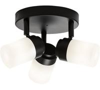 Knightsbridge BA02P3MB 230V IP44 G9 Triple Spotlight with Frosted Glass - Matt Black
