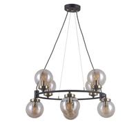 Luminosa Lighting Luminosa Galvez Industrial, Retro 8 Light Globe Pendant Ceiling Light, E14