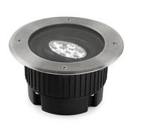 Luminosa Lighting Luminosa Gea Power Led 9 Light Round Recessed Floor Light Stainless Steel Aisi 316 Ip67 - Special Offer
