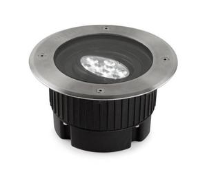Luminosa Lighting Luminosa Gea Power Led 9 Light Round Recessed Floor Light Stainless Steel Aisi 316 Ip67 - Special Offer