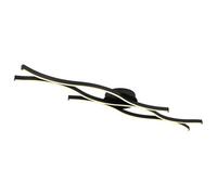 Luminosa Lighting Luminosa Geronimo Integrated Led Semi Flush Ceiling Light Matt Black 3X Led 3000K