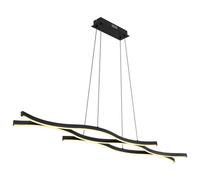 Luminosa Lighting Luminosa Geronimo Pendant Ceiling Light Matt Black 3X Led 3000K
