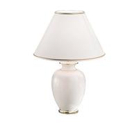 Luminosa Lighting Luminosa Giardino Lifestyle Fabric Tapered Shade Table Light Polished Ivory, 1X E27