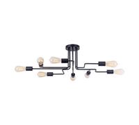 Luminosa Lighting Luminosa Gilbert Ceiling Lamp Black, 8 Light, E27