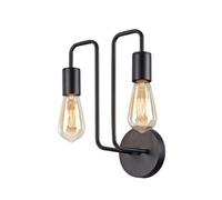 Luminosa Lighting Luminosa Gilbert Wall Lamp Black, 2 Light, E27