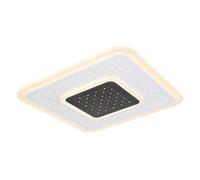 Luminosa Lighting Luminosa Gisell Square Integrated Led Semi Flush Ceiling Light White Matt 1X Led Dimmable 2700-6000K Remote Control