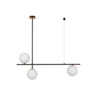Luminosa Lighting Luminosa Git Bar Pendant Ceiling Light Opal, Gold, Matt Black Led G9 3X5W