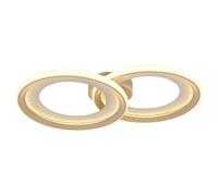 Luminosa Lighting Luminosa Glitra Twin Ring Semi Flush Ceiling Light Matt Sand Led 3000K