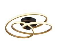 Luminosa Lighting Luminosa Glyxar Gold Integrated Led Semi Flush Ceiling Light Matt Black Led 3000K