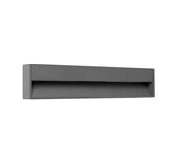Luminosa Lighting Luminosa Grada Outdoor Surface Mounted Led Wall Lamp Dark Grey 12W 3000K Ip54