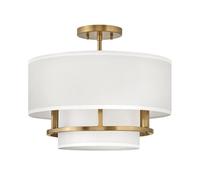 Luminosa Lighting Luminosa Graham 3 Light Cylindrical Ceiling Light, Lacquered Brass