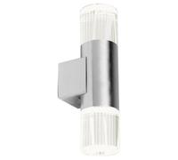 Endon YG-7501 Grant 2lt Wall Polished stainless steel & clear crystal 2 x 0.8W LED (SMD 2835) Daylight White