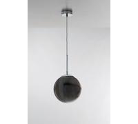 Luminosa Lighting Luminosa Greenwich Round Glass Ceiling Pendant, Grey, E27