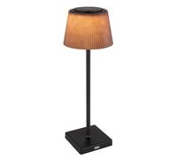 Luminosa Lighting Luminosa Gregoir Bedside Table Lamp Matt Black, Brown Ip44 Led Dimmable 3000-4000K Touch Dimmer
