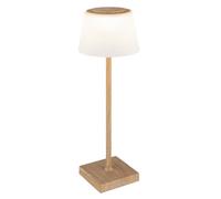 Luminosa Lighting Luminosa Gregoir Bedside Table Lamp Wood Look Dark Ip44 Led Dimmable 3000-4000K Touch Dimmer
